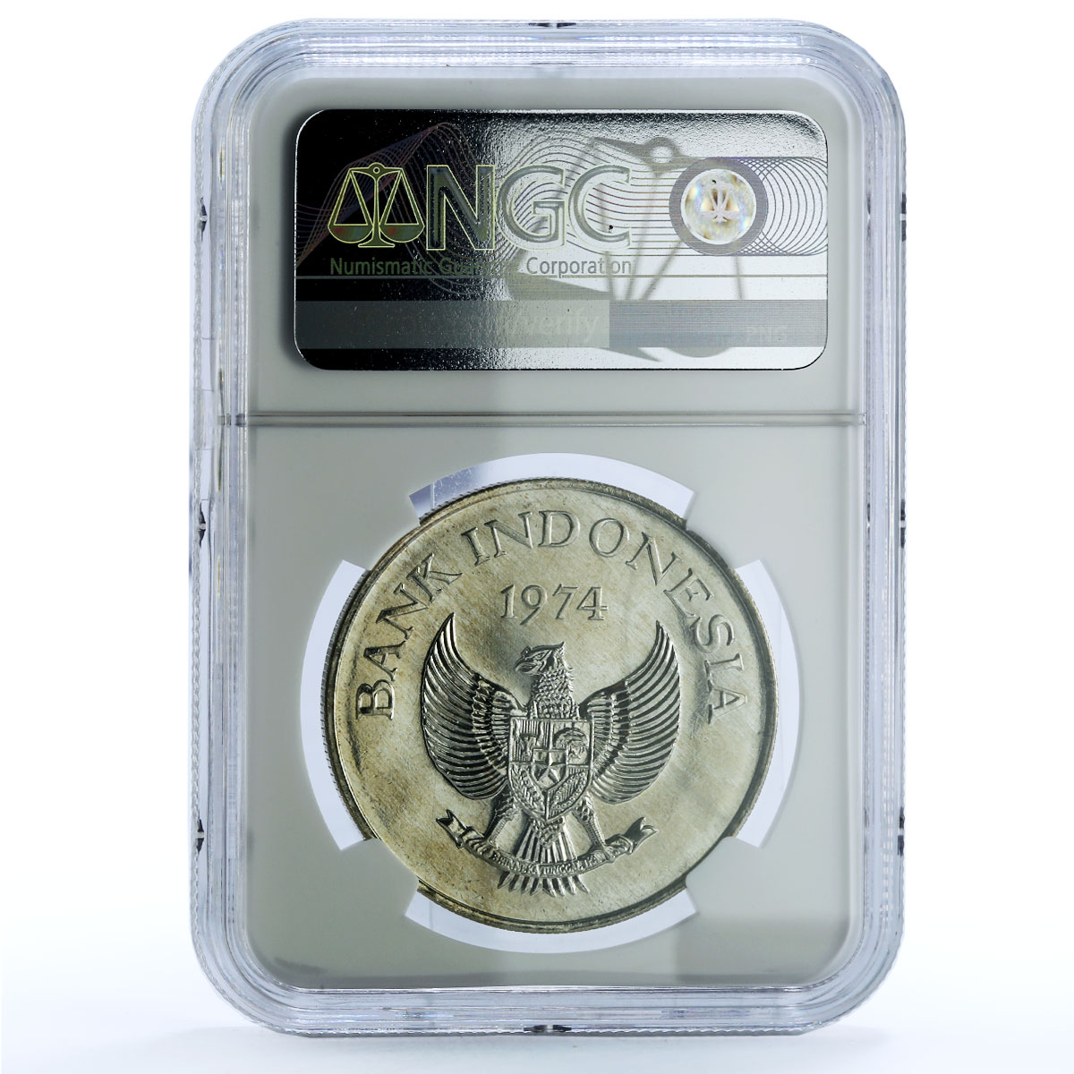 Indonesia 2000 rupiah Javan Tiger KM-39 Cat Fauna MS 65 NGC silver coin 1974 Indonesia 2000 rupiah Javan Tiger KM-39 Cat Fauna MS 65 NGC silver coin 1974