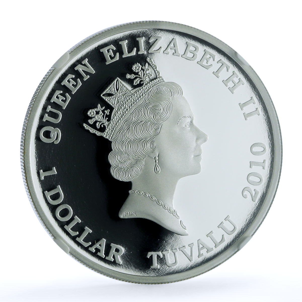 Tuvalu 1 dollar Frederic Chopin KM-123 Composer Music PF 69 NGC sivler coin 2010