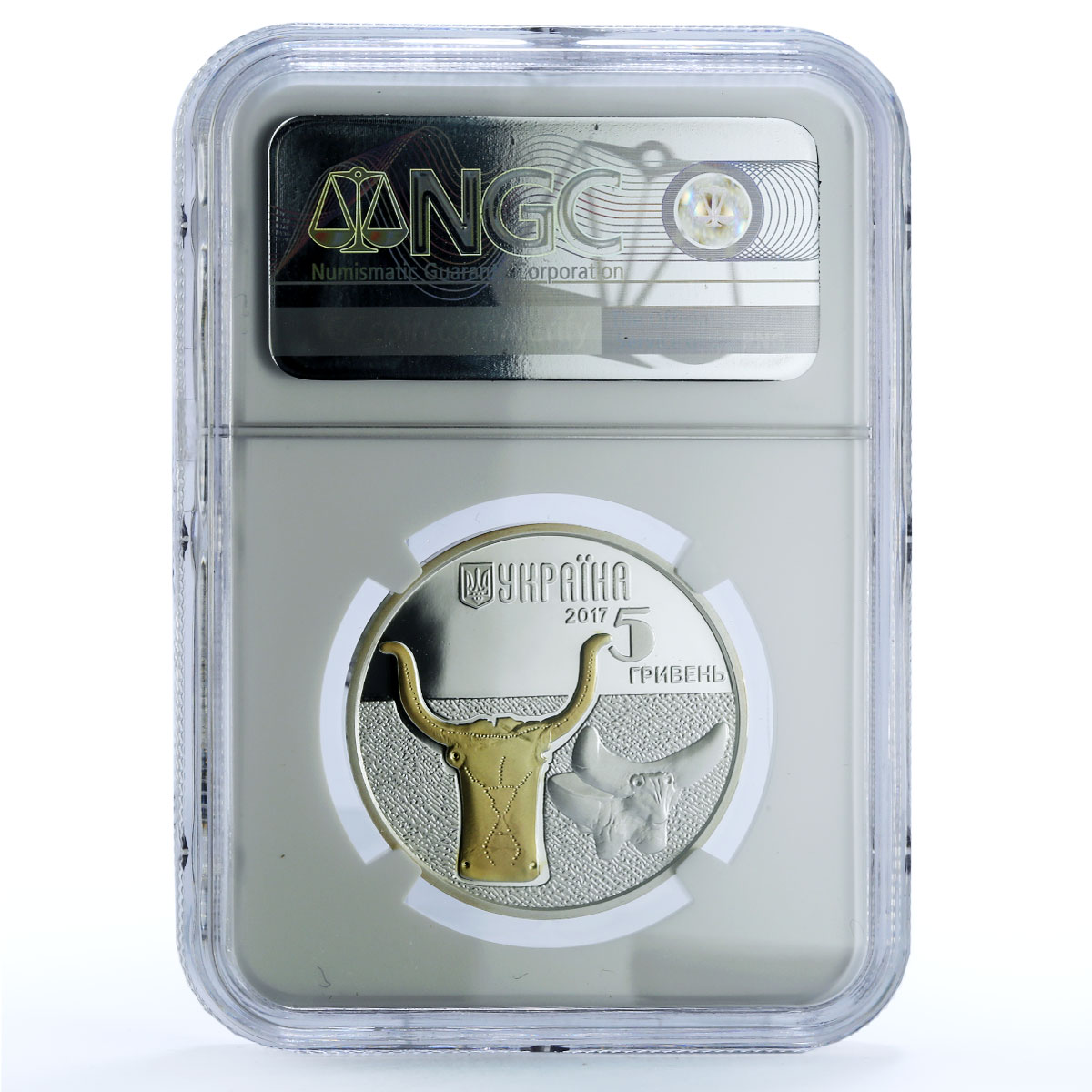 Ukraine 5 hryvnias Auroch Bull KM-875 Momuments Fauna PF 69 NGC silver coin 2017 Ukraine 5 hryvnias Auroch Bull KM-875 Momuments Fauna PF 69 NGC silver coin 2017