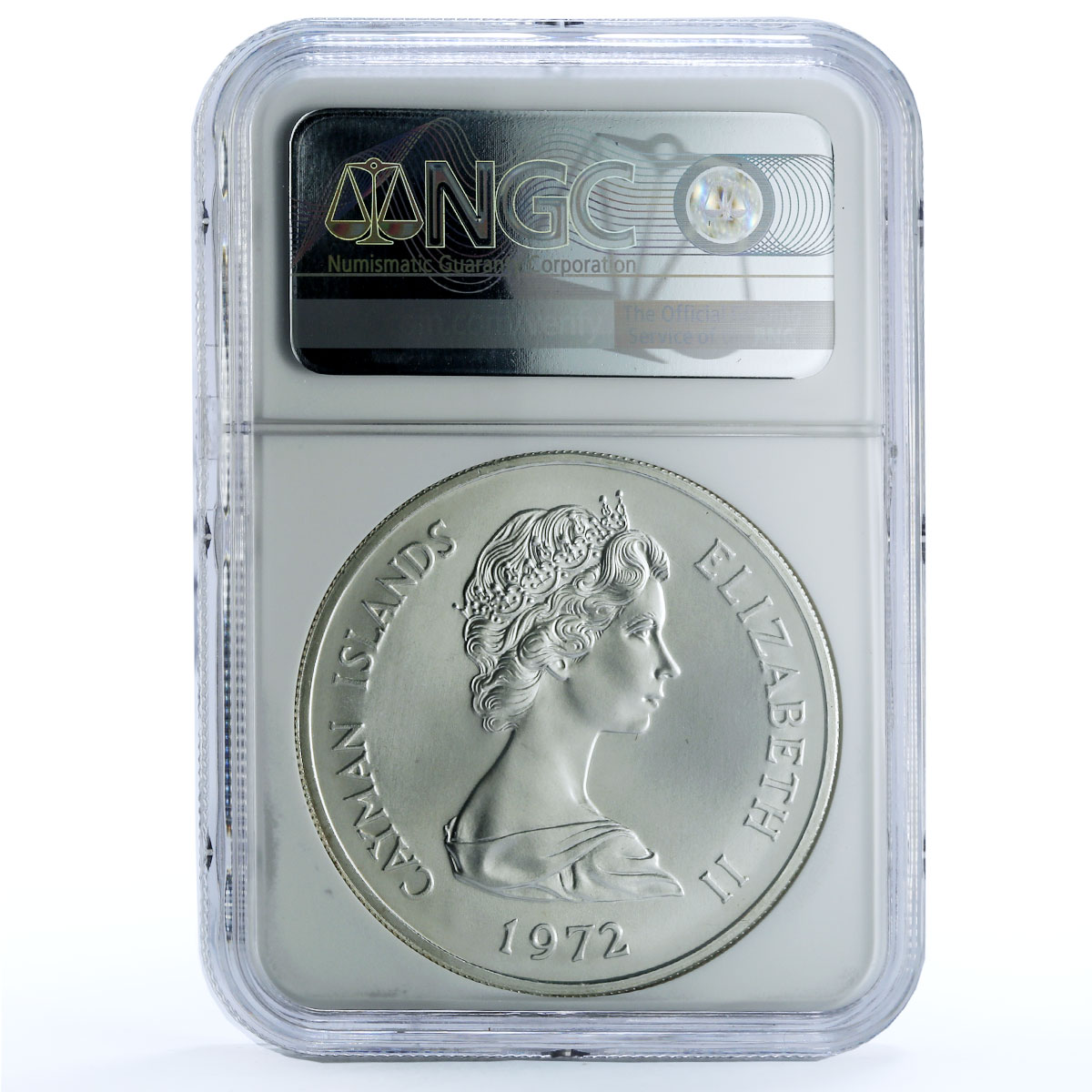 Cayman Islands 25 dollars Wedding Elizabeth II Philip MS 69 NGC silver coin 1972 Cayman Islands 25 dollars Wedding Elizabeth II Philip MS 69 NGC silver coin 1972