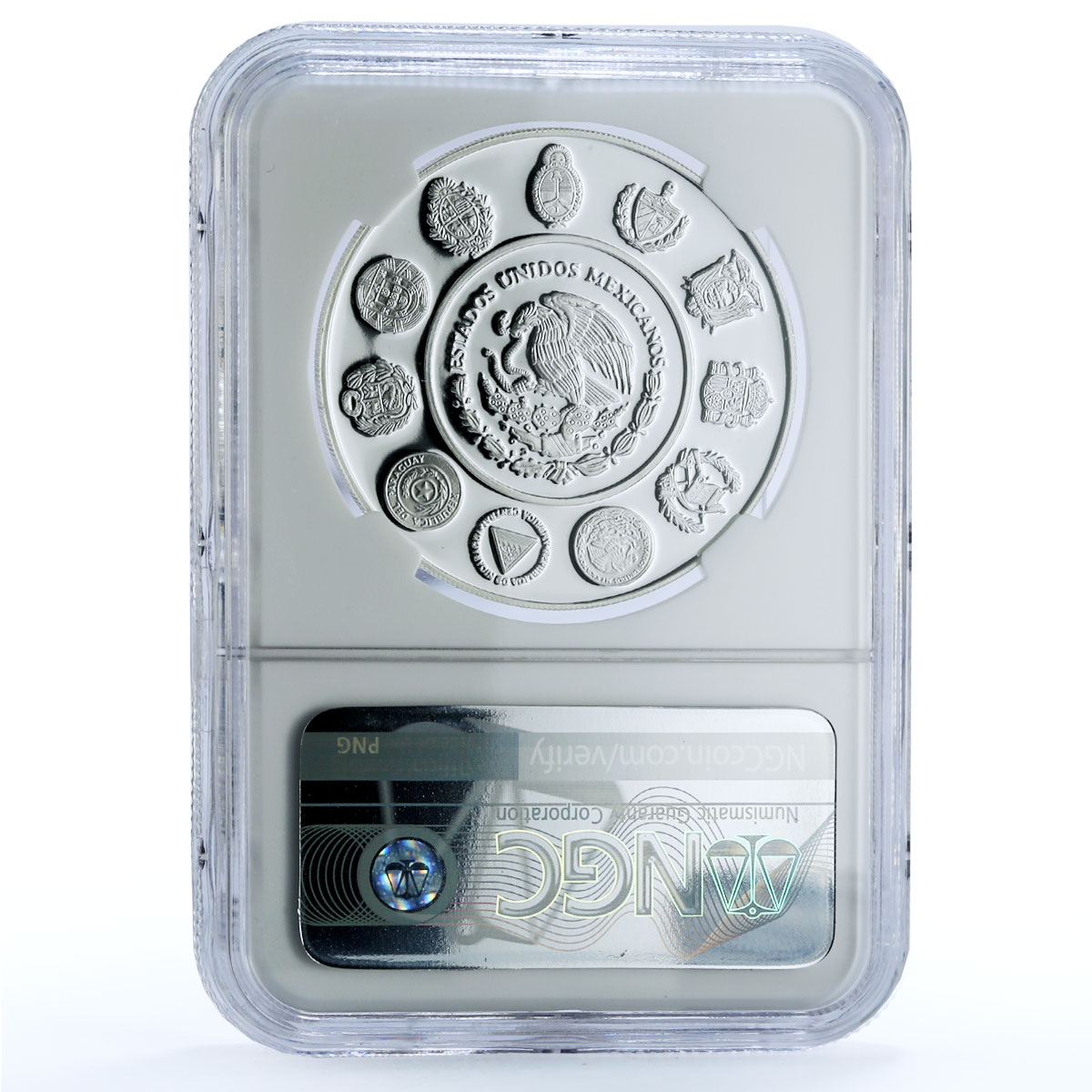 Mexico 5 pesos Cowboy KM-670 Ibero-American Horse PF 69 NGC silver coin 2000