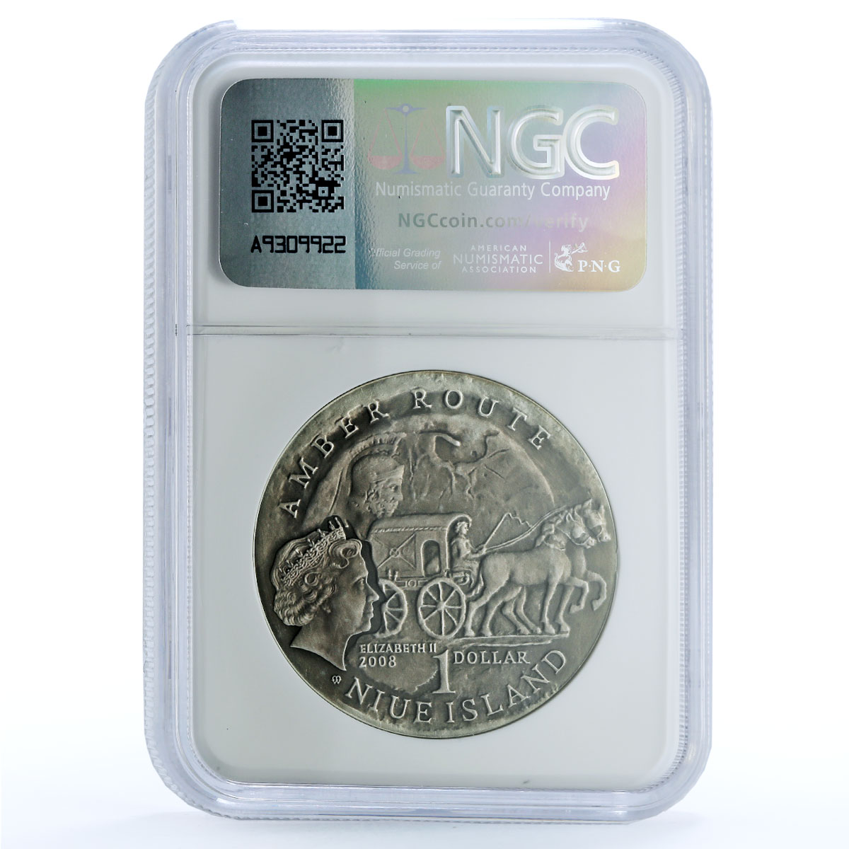 Niue 1 dollar Gdansk KM-202 Amber Route City MS 70 NGC silver coin 2008 Niue 1 dollar Gdansk KM-202 Amber Route City MS 70 NGC silver coin 2008