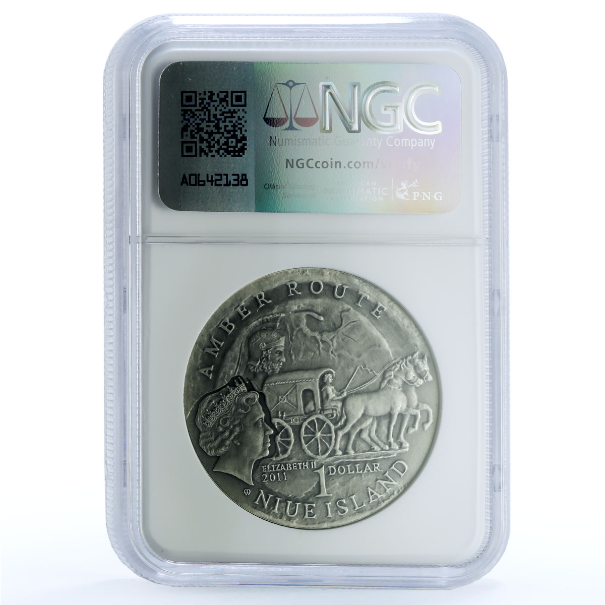 Niue 1 dollar Aquileia KM-586 Amber Route City MS 70 NGC silver coin 2011 Niue 1 dollar Aquileia KM-586 Amber Route City MS 70 NGC silver coin 2011