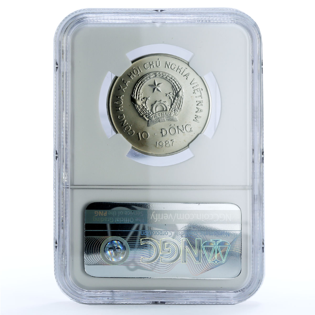 Vietnam 10 dong Orangutan KM-28 Monkey Wildlife Fauna MS 69 NGC CuNi coin 1987 Vietnam 10 dong Orangutan KM-28 Monkey Wildlife Fauna MS 69 NGC CuNi coin 1987