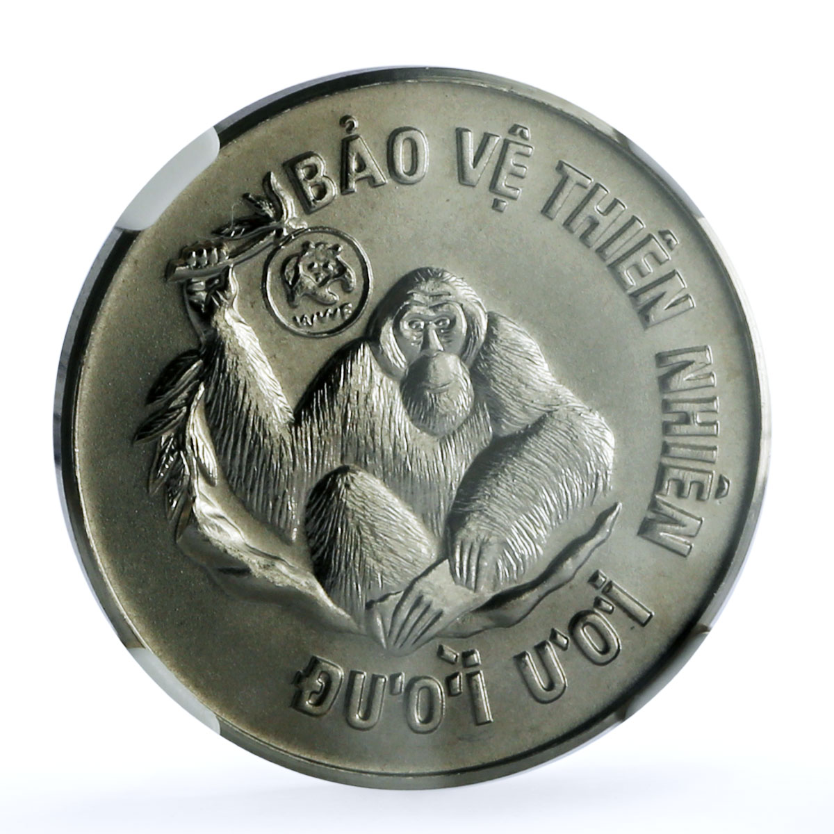 Vietnam 10 dong Orangutan KM-28 Monkey Wildlife Fauna MS 69 NGC CuNi coin 1987 Vietnam 10 dong Orangutan KM-28 Monkey Wildlife Fauna MS 69 NGC CuNi coin 1987