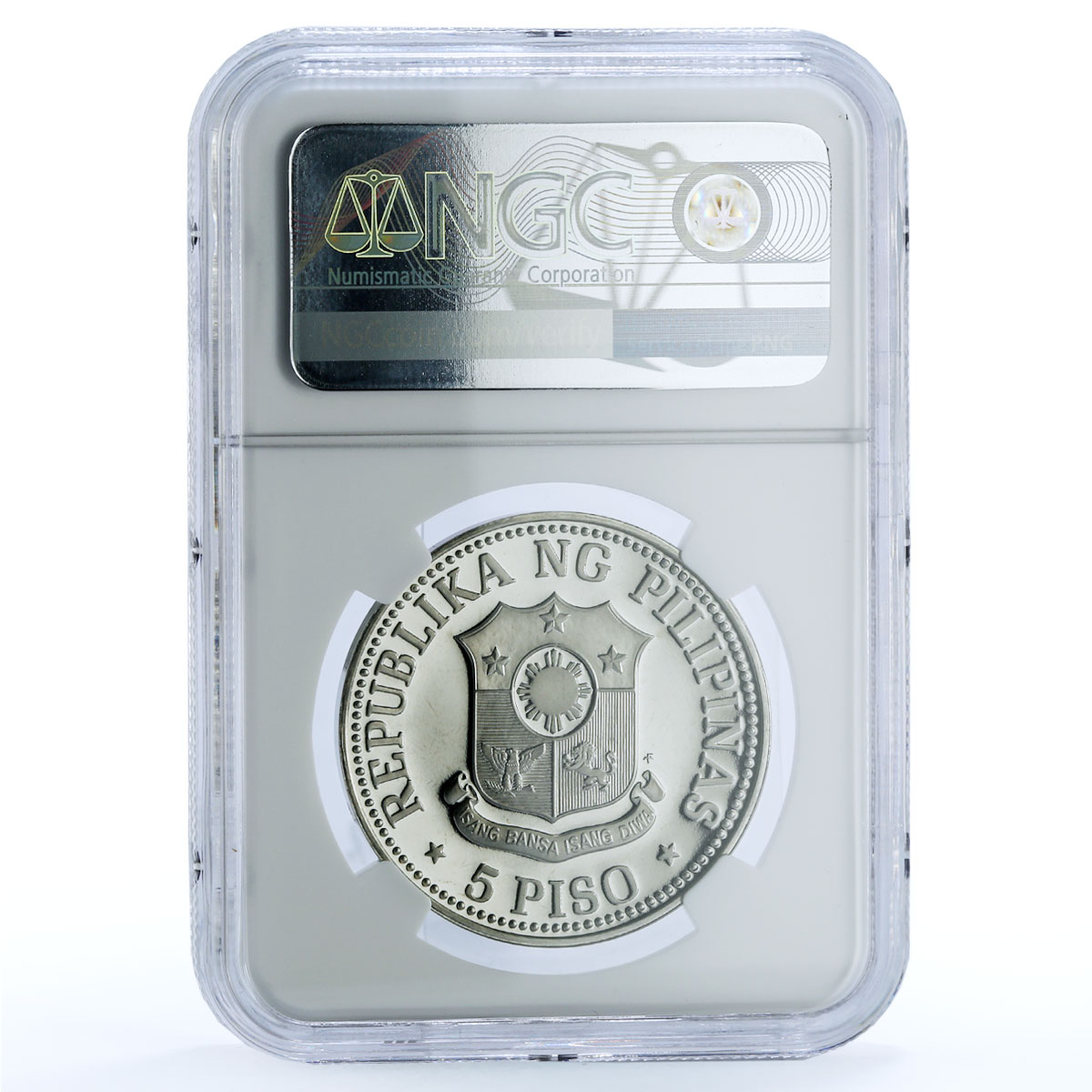 Philippines 5 piso Marcos New Society KM-210.2 PF 68 NGC nickel coin 1975 Philippines 5 piso Marcos New Society KM-210.2 PF 68 NGC nickel coin 1975