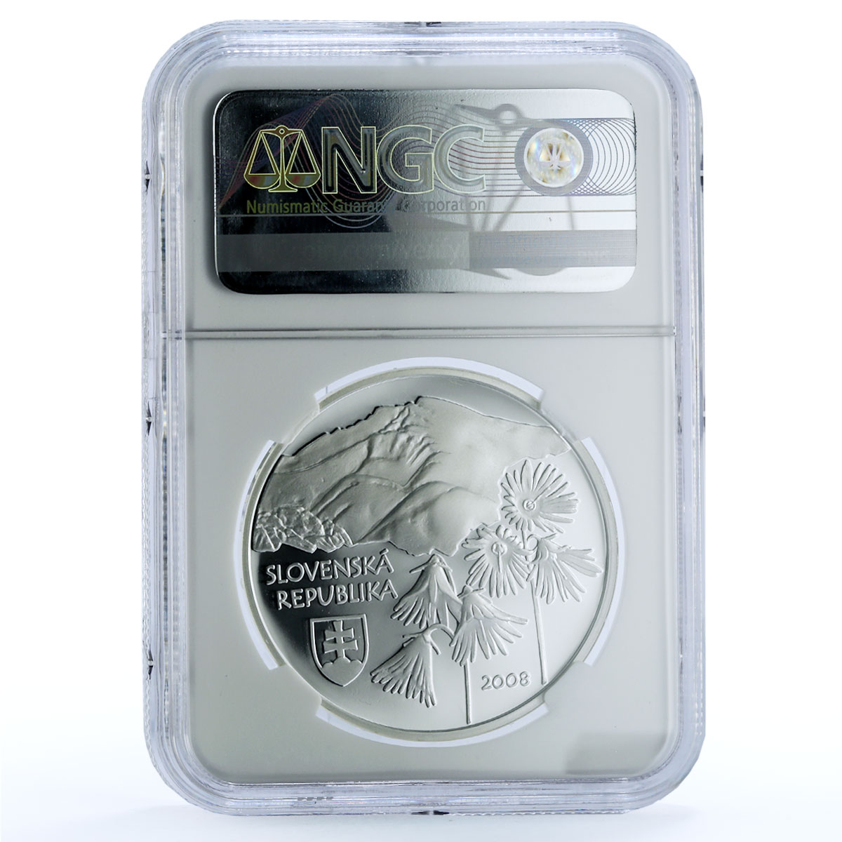 Slovakia 500 korun Low Tatras Bear KM-106 Flora Fauna PF 70 NGC silver coin 2008 Slovakia 500 korun Low Tatras Bear KM-106 Flora Fauna PF 70 NGC silver coin 2008