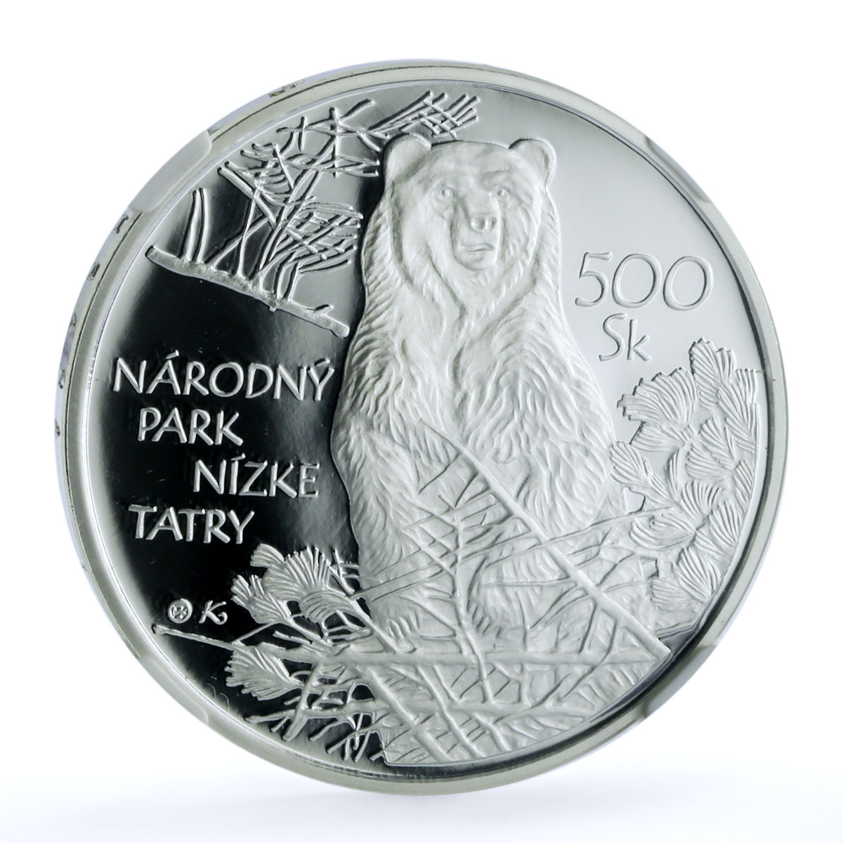 Slovakia 500 korun Low Tatras Bear KM-106 Flora Fauna PF 70 NGC silver coin 2008 Slovakia 500 korun Low Tatras Bear KM-106 Flora Fauna PF 70 NGC silver coin 2008