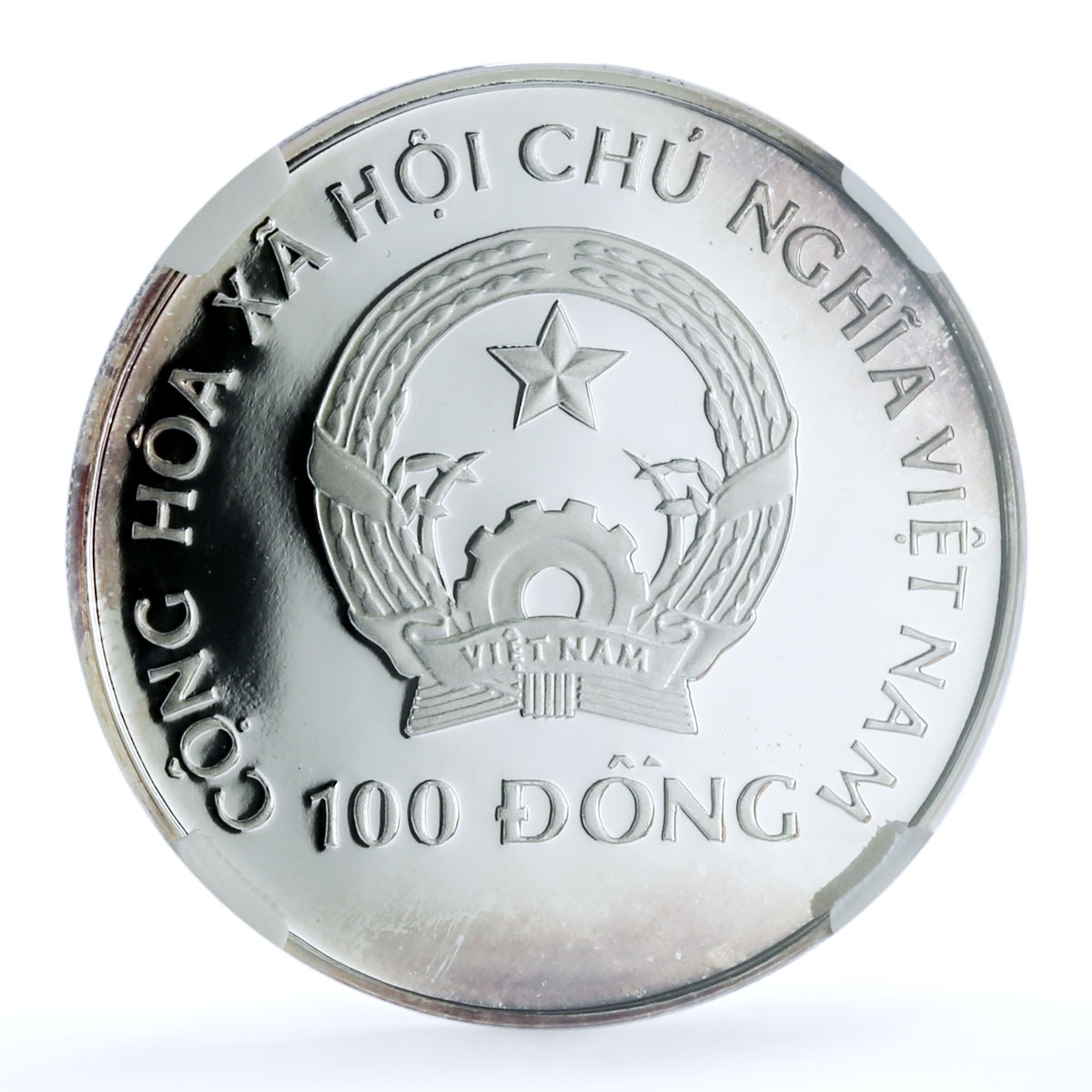 Vietnam 100 dong Gymnast Atlanta Olympics KM-47 PF 69 NGC silver coin 1995 Vietnam 100 dong Gymnast Atlanta Olympics KM-47 PF 69 NGC silver coin 1995