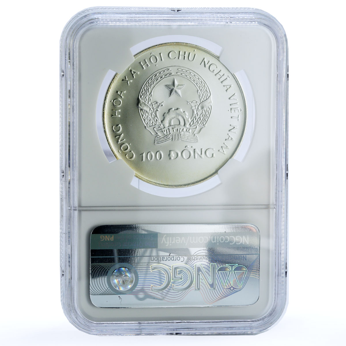 Vietnam 100 dong Football World Cup 1994 USA KM-34 MS 69 NGC silver coin 1991 Vietnam 100 dong Football World Cup 1994 USA KM-34 MS 69 NGC silver coin 1991