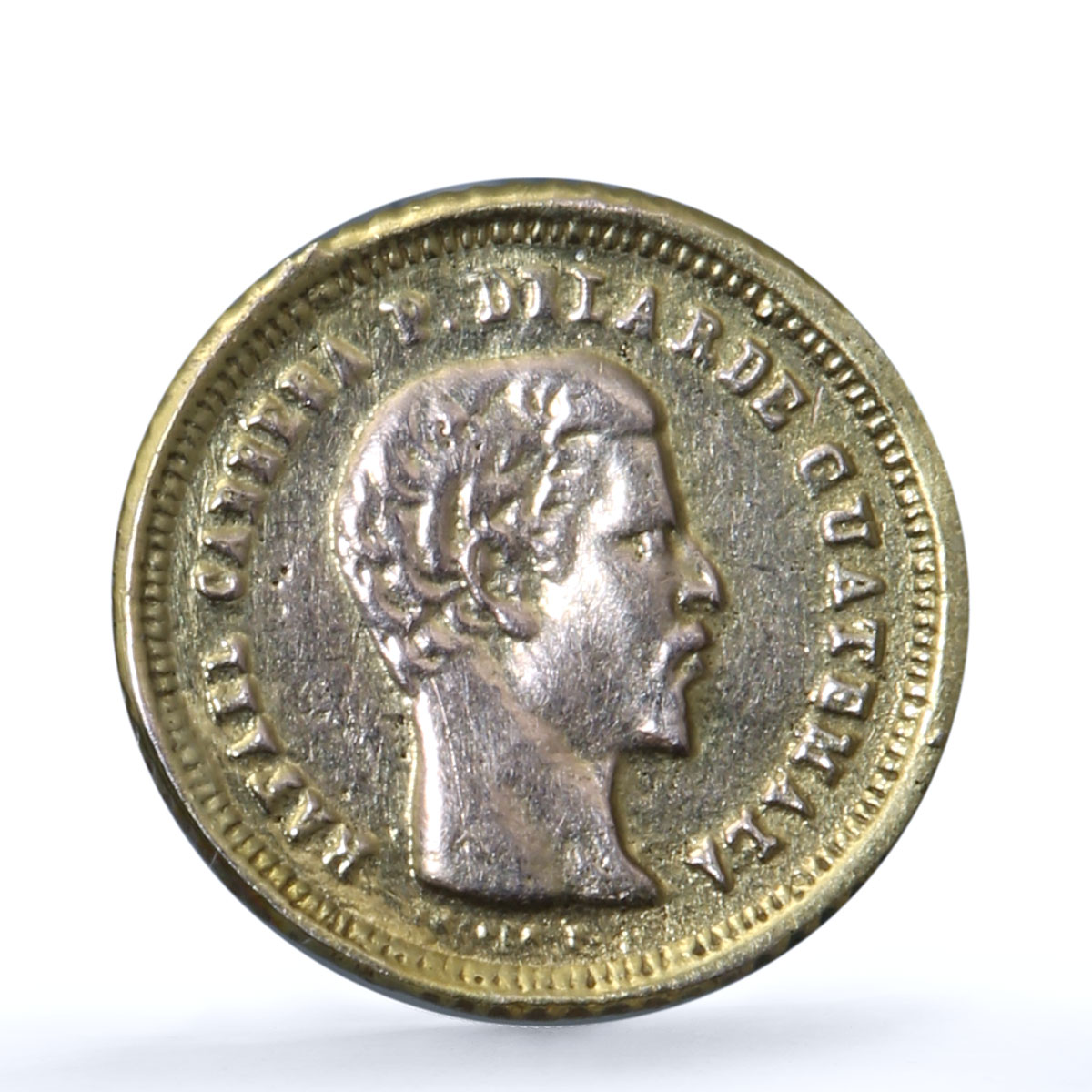 Guatemala 4 reales Rafael Carrera Cuatro KM-135 gold coin 1860 R