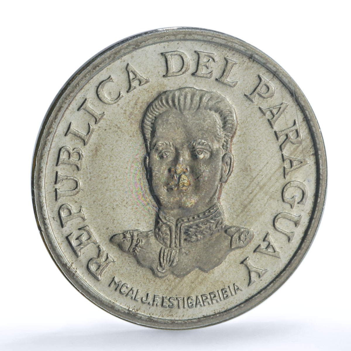 Paraguay 50 10 5 1 guaranies Set Republic Commemorative proof steel coins 1975