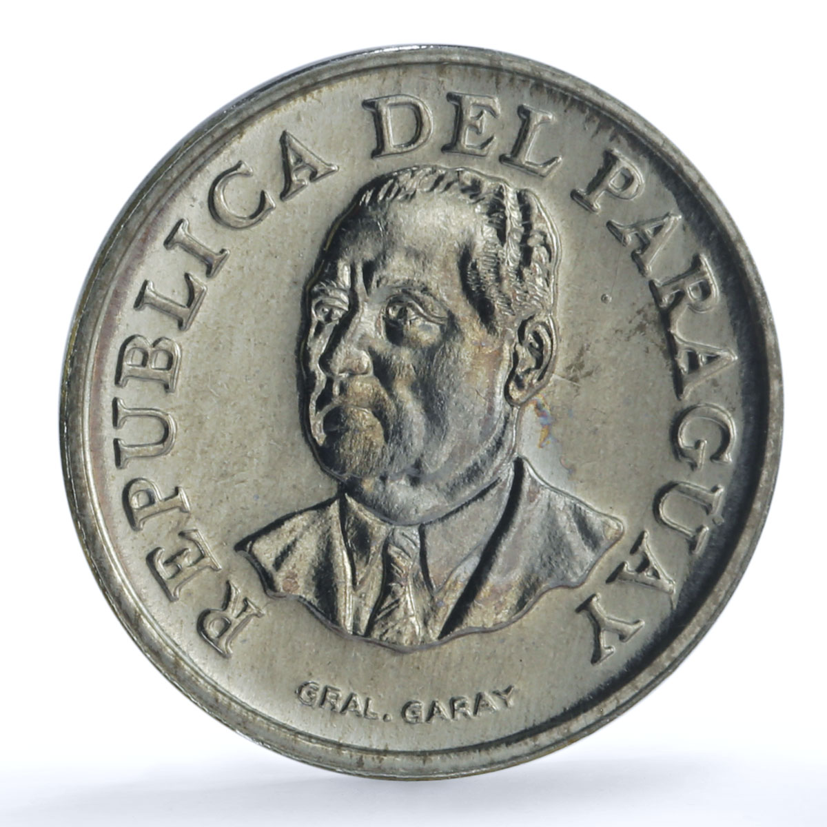 Paraguay 50 10 5 1 guaranies Set Republic Commemorative proof steel coins 1975