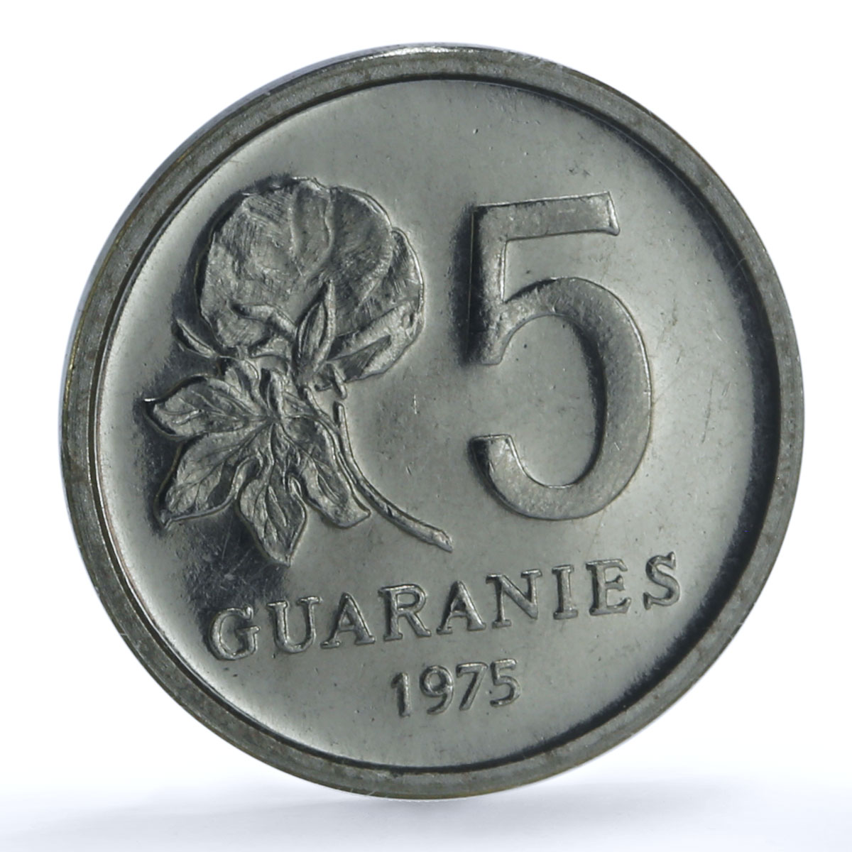 Paraguay 50 10 5 1 guaranies Set Republic Commemorative proof steel coins 1975