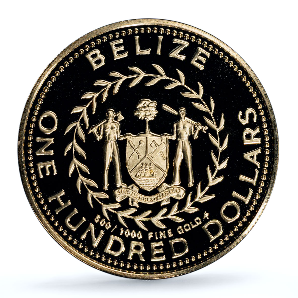 Belize 100 dollars Kinkajou KM-70 Wildlife Fauna PR 70 PCGS gold coin 1982