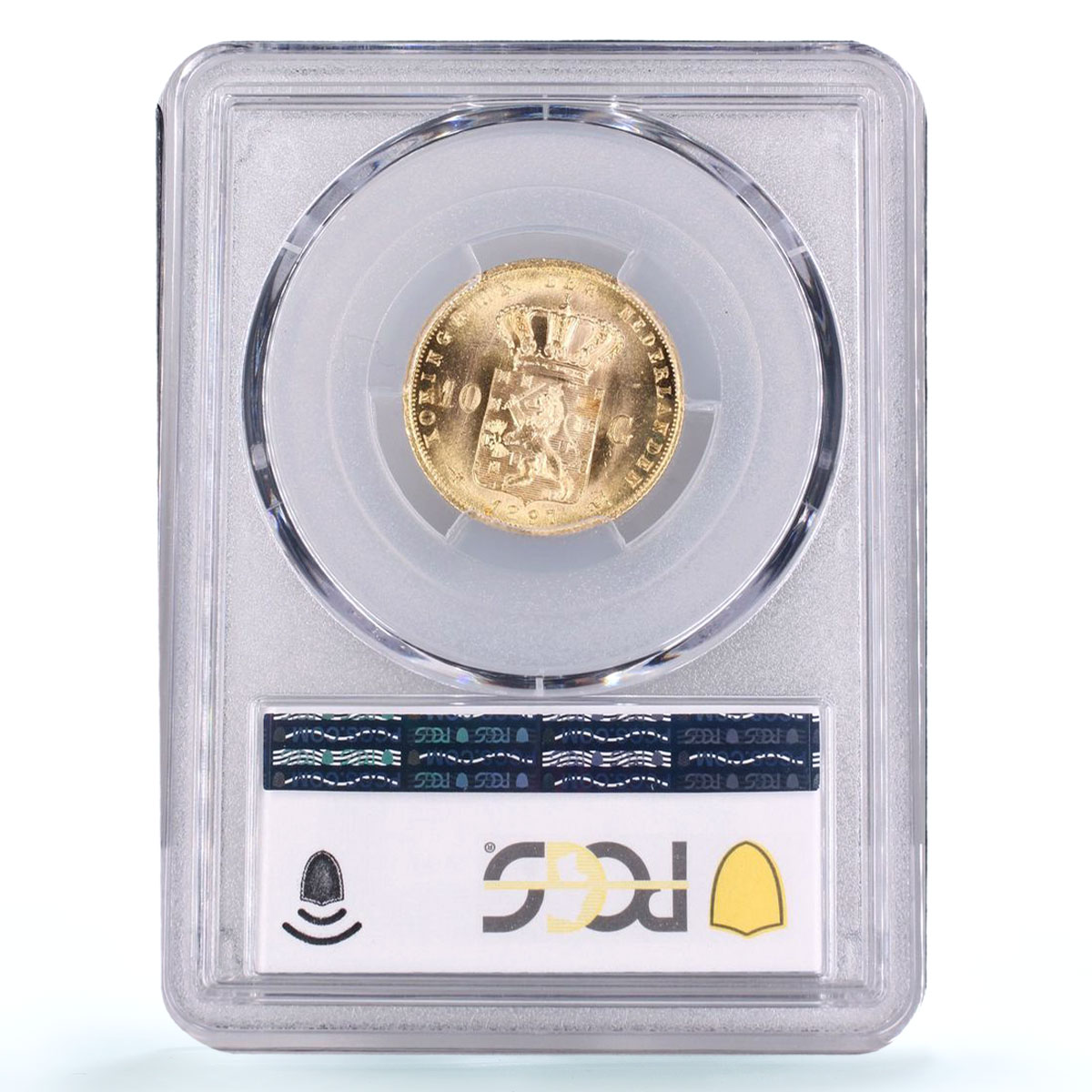 Netherlands 10 gulden Wilhelmina Beaded Border KM-118 MS 66 PCGS gold coin 1897