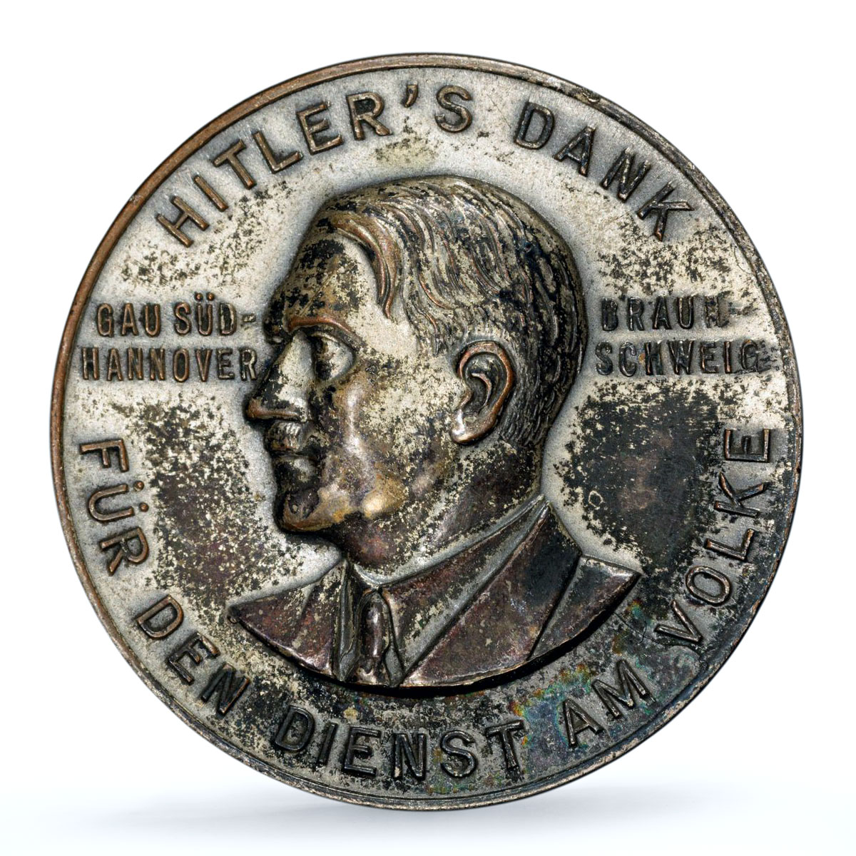 Germany Third Reich Hitler South Hanover C-210 AU 55 PCGS silvered AE medal 1934