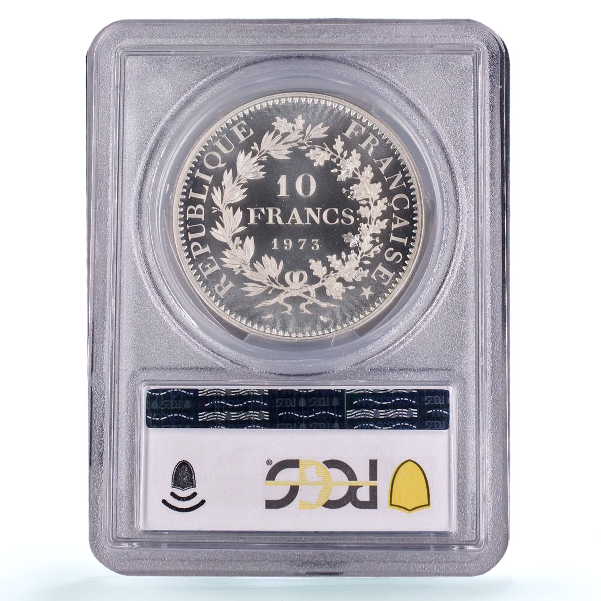 France 10 francs Hercules Piedfort KM-932 P482 SP 69 PCGS silver coin 1973