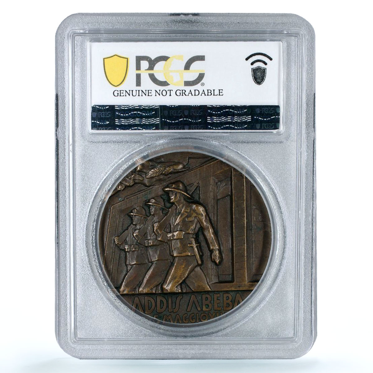 Italy Mussolini Capture Addis Abeba Ababa Ethiopia PCGS bronze medal 1936