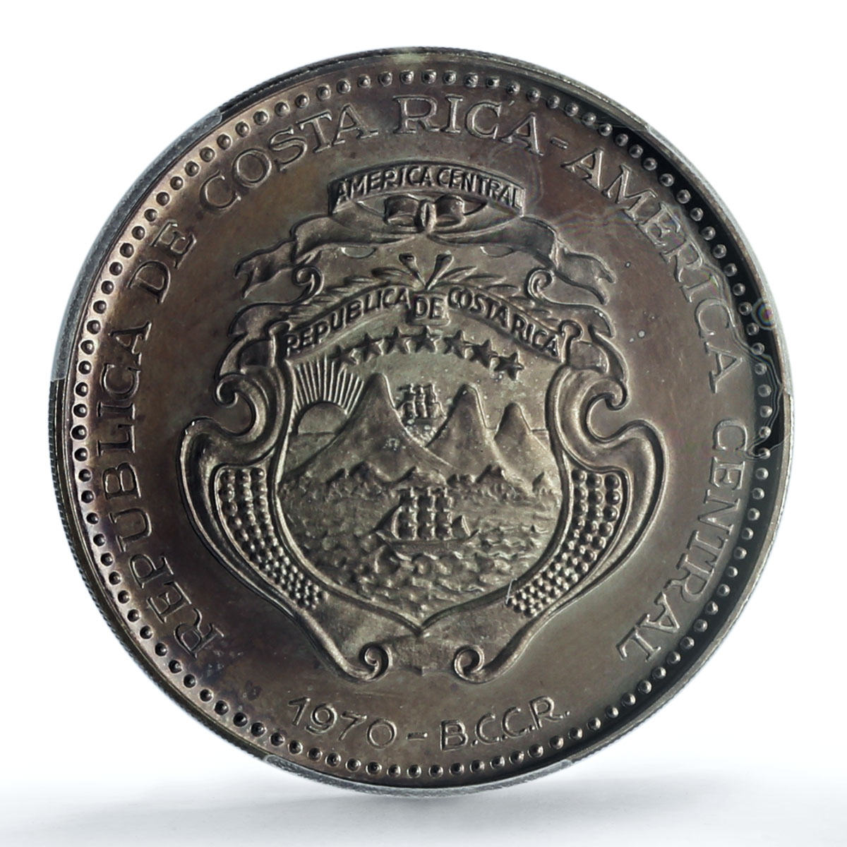 Costa Rica 20 colones Venus de Milo KM-193 Statue Art PR67 PCGS silver coin 1970 Costa Rica 20 colones Venus de Milo KM-193 Statue Art PR67 PCGS silver coin 1970