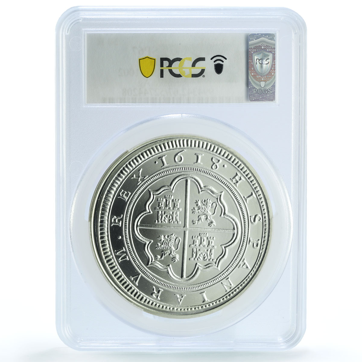 Spain 50 reales 1618 A Restrike Segovia Calico-1002 SP 67 PCGS silver coin ND