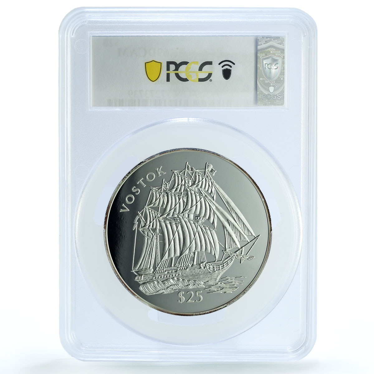 Fiji 25 dollars Vostok Ship Clipper PR 69 PCGS silver coin 1999 Fiji 25 dollars Vostok Ship Clipper PR 69 PCGS silver coin 1999