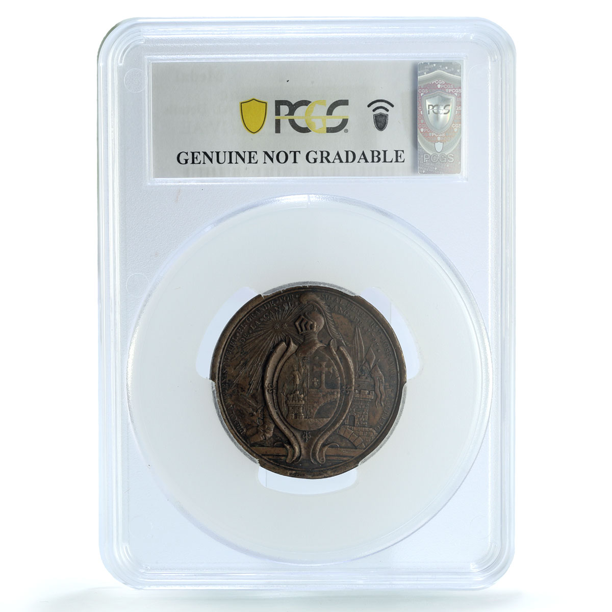 Mexico Carlos IV Proclamation Grove-C-203b Knight AU PCGS bronze medal 1791 Mexico Carlos IV Proclamation Grove-C-203b Knight AU PCGS bronze medal 1791