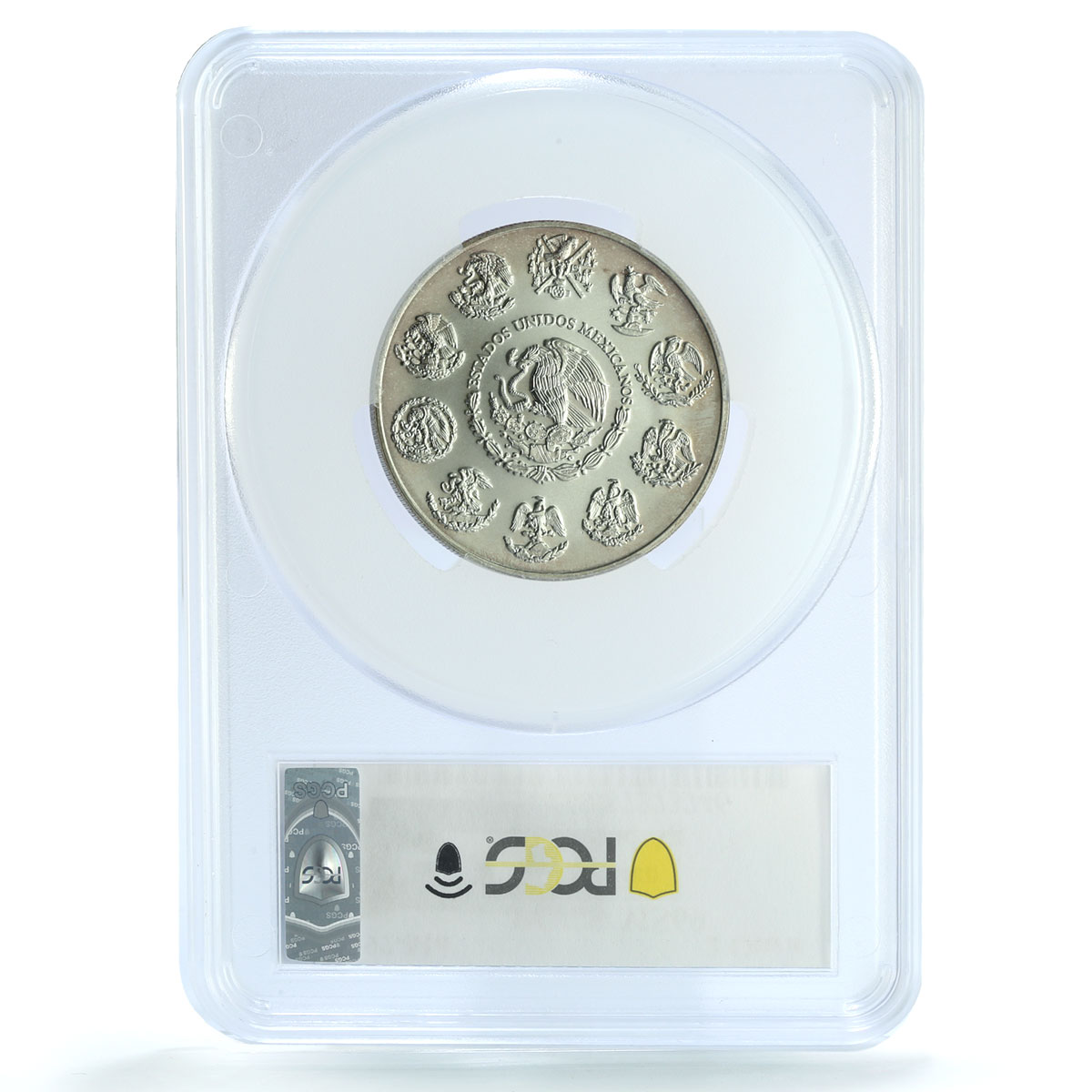 Mexico 2 onzas Libertad Angel of Independence KM-614 MS 69 PCGS silver coin 1997