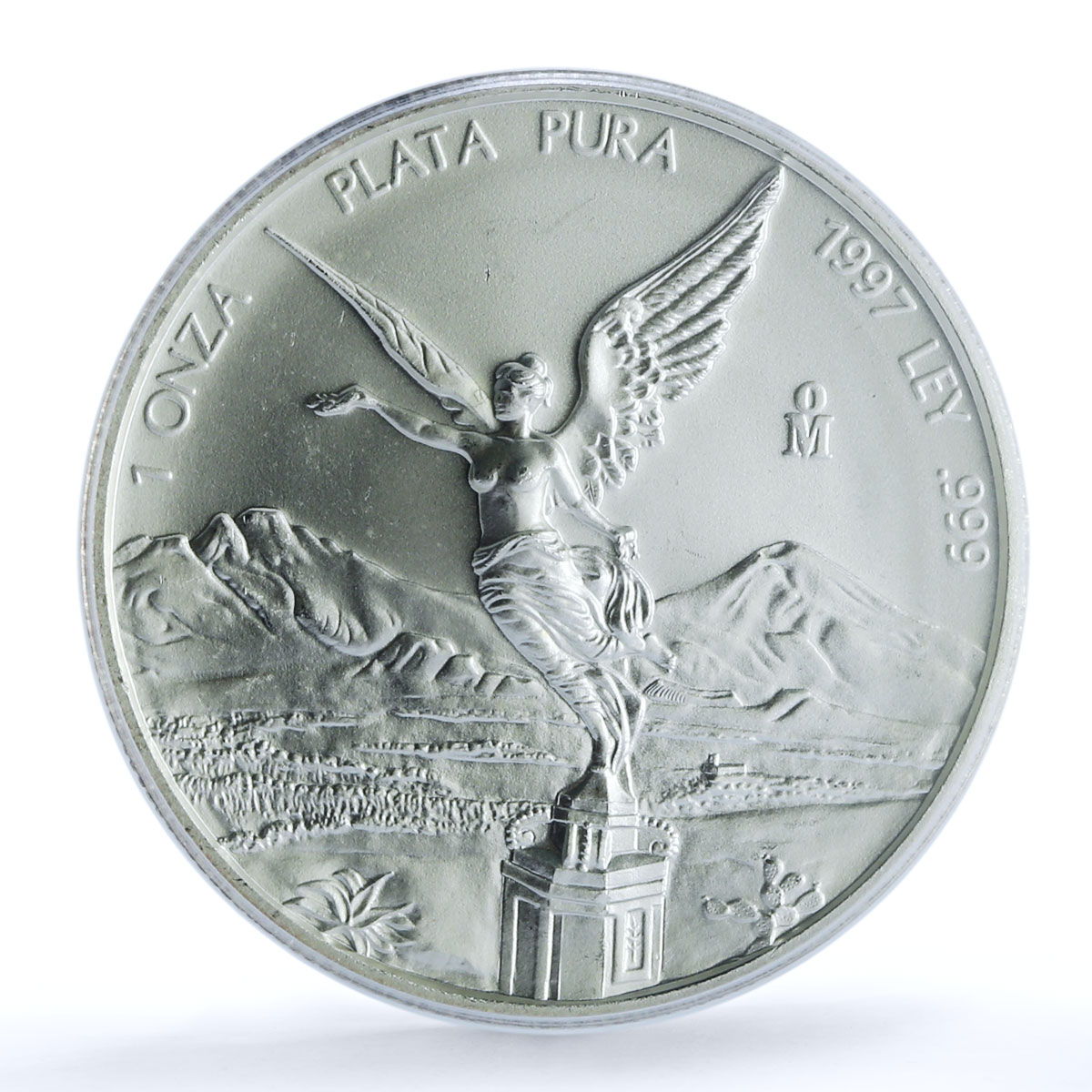 Mexico 1 onza Libertad Angel of Independence KM-613 MS 65 PCGS silver coin 1997 Mexico 1 onza Libertad Angel of Independence KM-613 MS 65 PCGS silver coin 1997