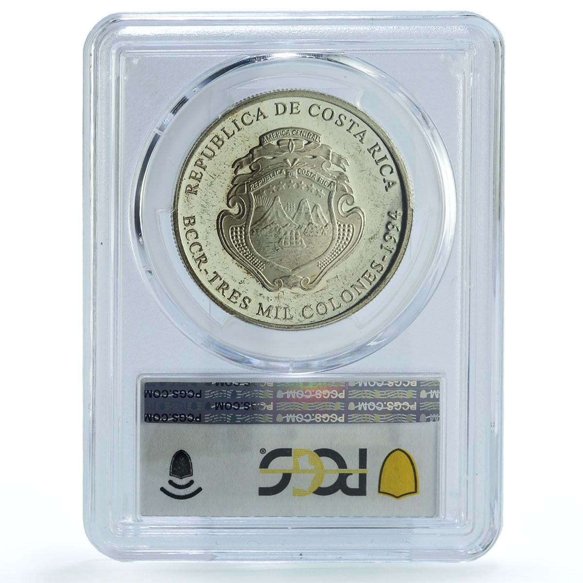 Costa Rica 3000 colones San Juan Hospital KM-234 PR 62 PCGS silver coin 1994 Costa Rica 3000 colones San Juan Hospital KM-234 PR 62 PCGS silver coin 1994