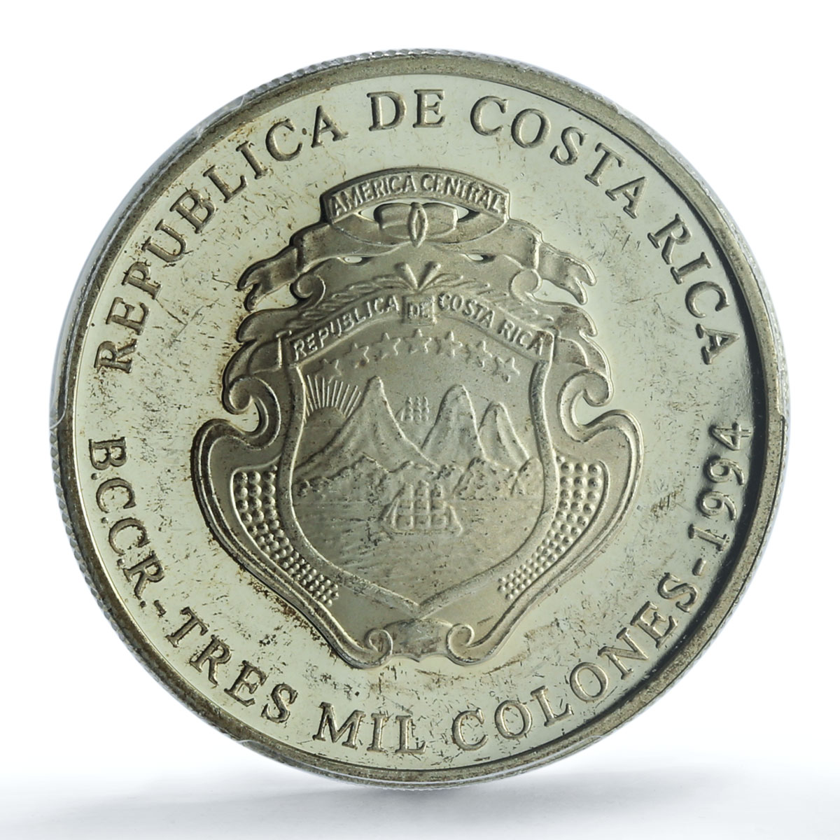 Costa Rica 3000 colones San Juan Hospital KM-234 PR 62 PCGS silver coin 1994 Costa Rica 3000 colones San Juan Hospital KM-234 PR 62 PCGS silver coin 1994