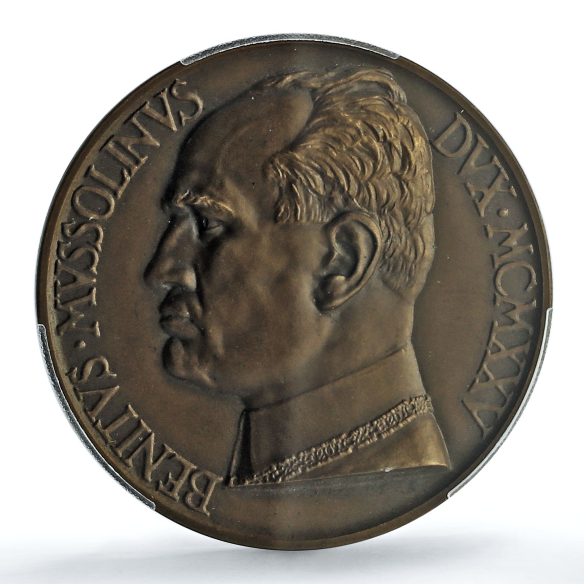 Italy Benito Mussolini Morbiducci Casolari III-1 MS 65 PCGS bronze medal 1925 Italy Benito Mussolini Morbiducci Casolari III-1 MS 65 PCGS bronze medal 1925
