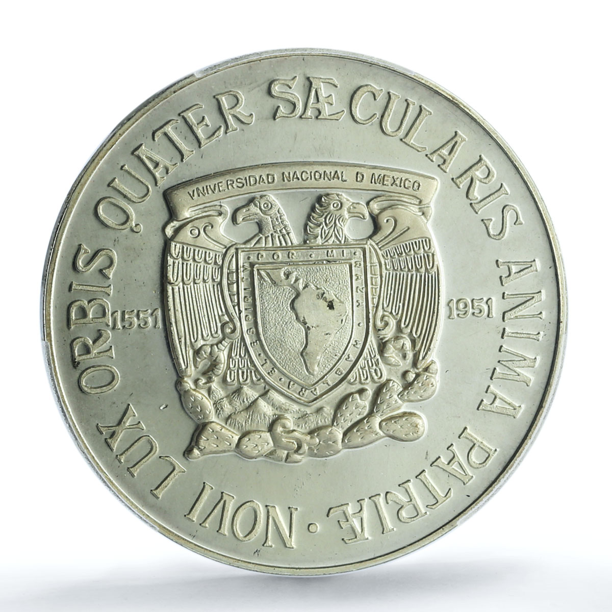 Mexico UNAM National Autonomous University Grove-591a MS 66 PCGS Ag medal 1951 Mexico UNAM National Autonomous University Grove-591a MS 66 PCGS Ag medal 1951