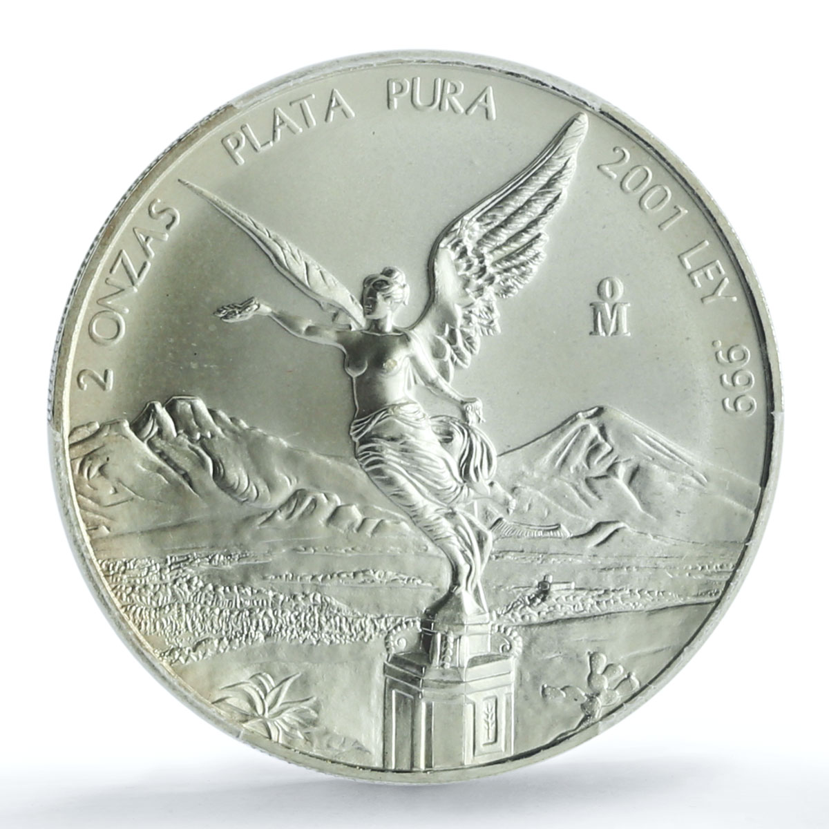 Mexico 2 onzas Libertad Angel of Independence KM-614 MS 67 PCGS silver coin 2001 Mexico 2 onzas Libertad Angel of Independence KM-614 MS 67 PCGS silver coin 2001