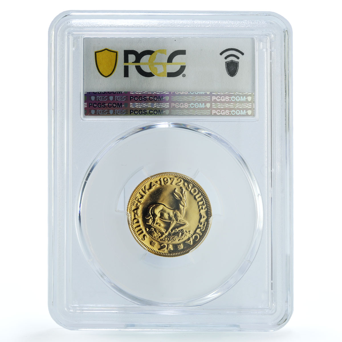 South Africa 2 rand Riebeeck Springbok KM-64 PR 65 PCGS Bullion gold coin 1972 South Africa 2 rand Riebeeck Springbok KM-64 PR 65 PCGS Bullion gold coin 1972
