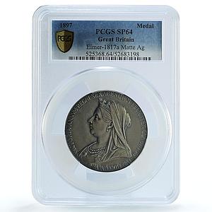 Great Britain Queen Victoria Jubilee Eimer-1817a SP 64 PCGS silver medal 1897
