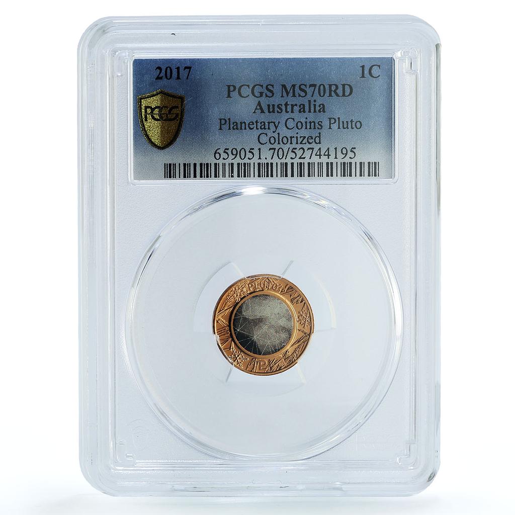 Australia 1 cent Pluto KM-2793 Planetary Space MS 70 PCGS copper coin 2017 Australia 1 cent Pluto KM-2793 Planetary Space MS 70 PCGS copper coin 2017