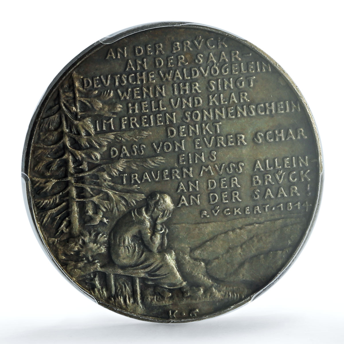 Germany Weimar Saarland Occupation Goetz Kienast-427 SP62 PCGS silver medal 1930 Germany Weimar Saarland Occupation Goetz Kienast-427 SP62 PCGS silver medal 1930