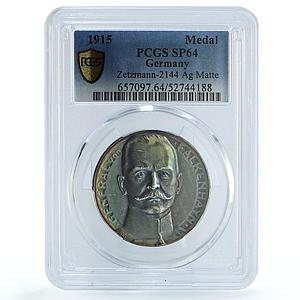 Germany Empire Falkenhayn Eue Zetzmann-2144 SP 64 Bird PCGS silver medal 1915