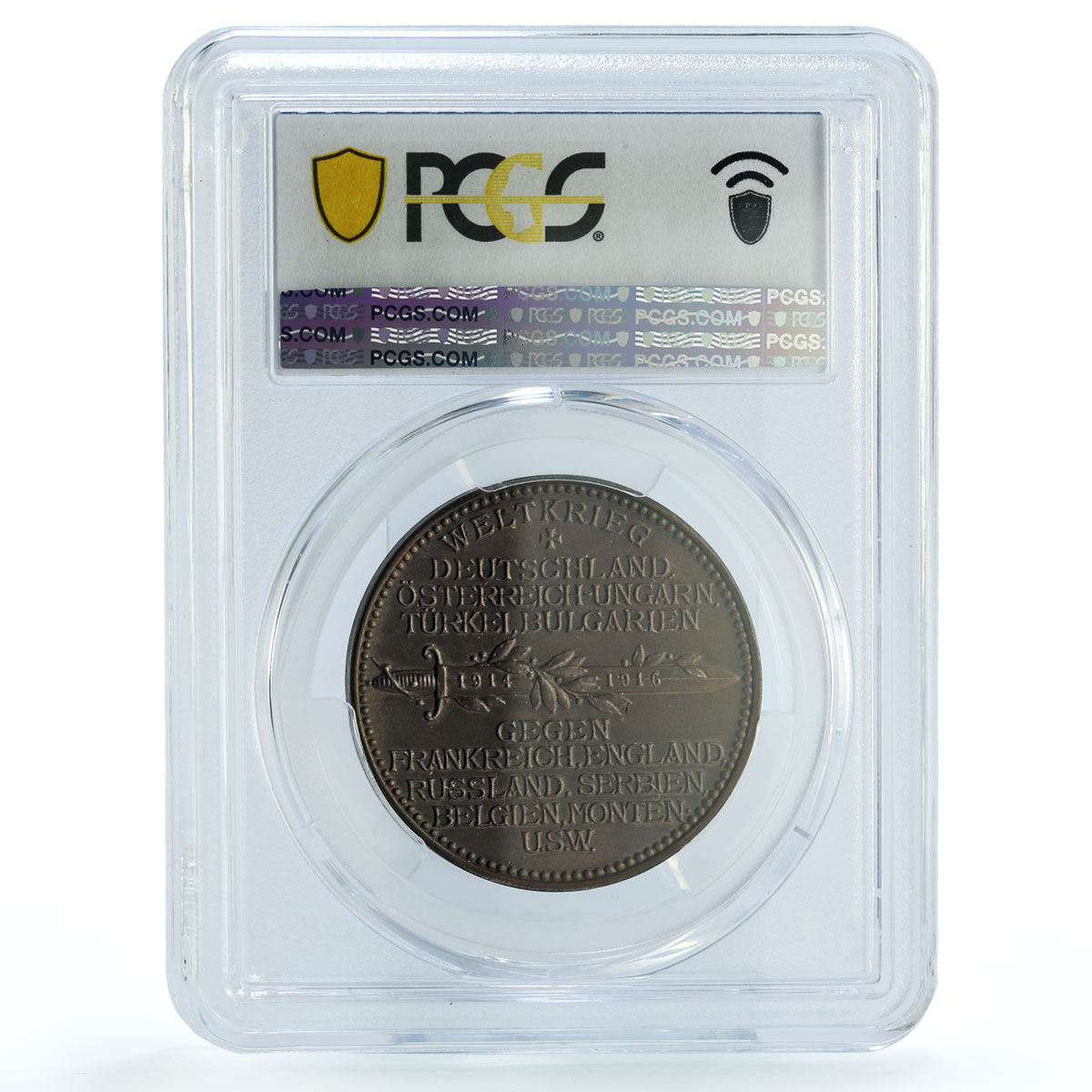 Germany Weimar Hotzendorf Zetzmann-4031 WWI Sword MS 63 PCGS bronze medal 1916 Germany Weimar Hotzendorf Zetzmann-4031 WWI Sword MS 63 PCGS bronze medal 1916