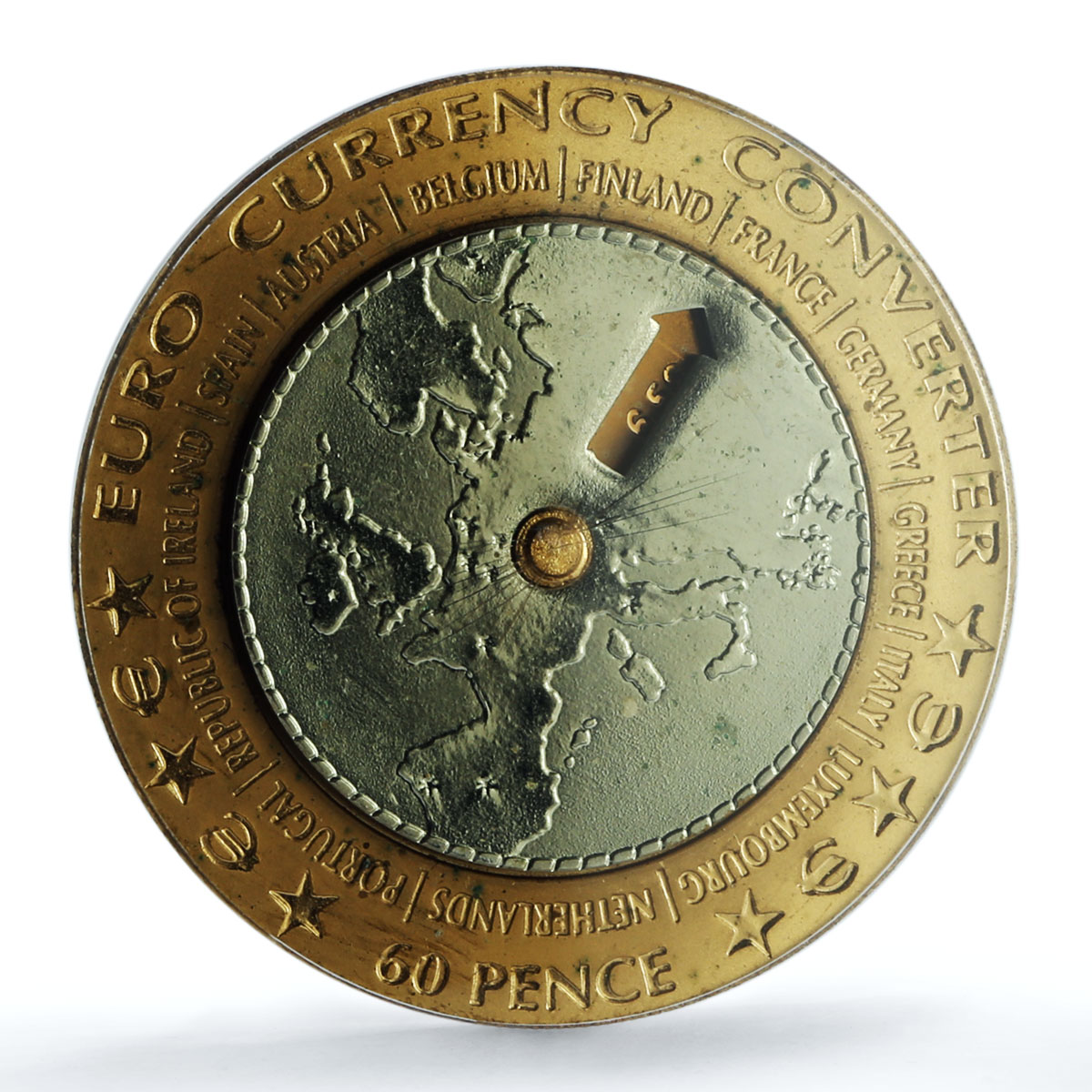 Isle of Man 60 pence Euro Currency Converter KM-1128 MS 65 PCGS brass coin 2002 Isle of Man 60 pence Euro Currency Converter KM-1128 MS 65 PCGS brass coin 2002