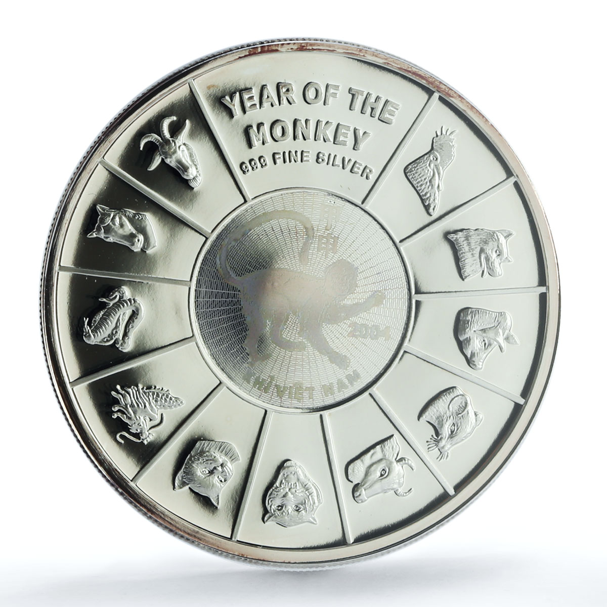 Vietnam 10000 dong Year of the Monkey Holo KM-76 PR 69 PCGS silver coin 2004 Vietnam 10000 dong Year of the Monkey Holo KM-76 PR 69 PCGS silver coin 2004