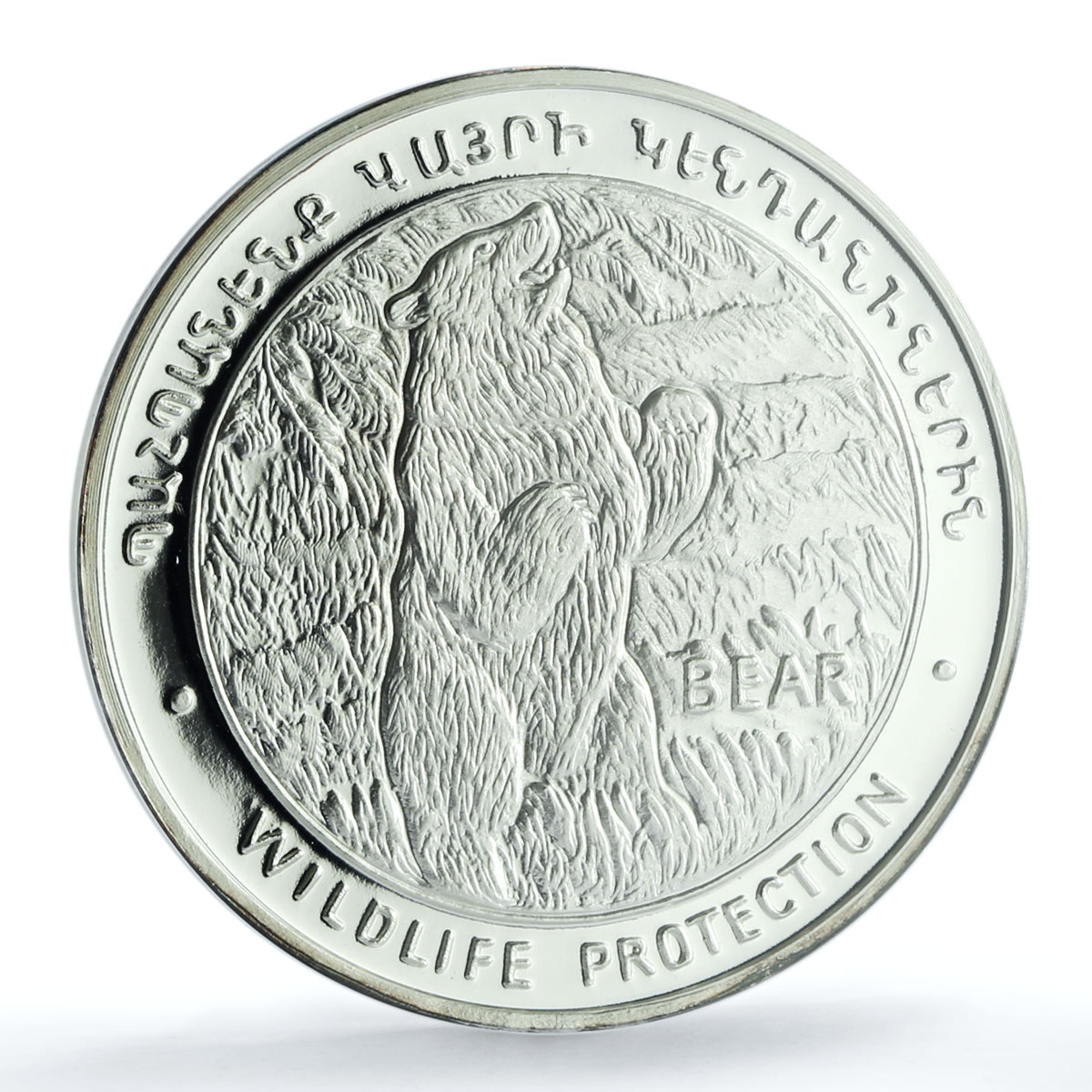 Artsakh Karabakh 1000 dram Brown Bear KM-20 Fauna PR 69 PCGS silver coin 2004