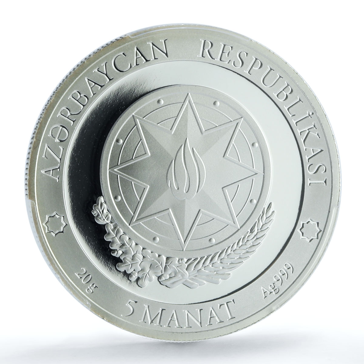 Azerbaijan 5 manat World Cup Qatar KM-101 Football PR 69 PCGS silver coin 2022 Azerbaijan 5 manat World Cup Qatar KM-101 Football PR 69 PCGS silver coin 2022