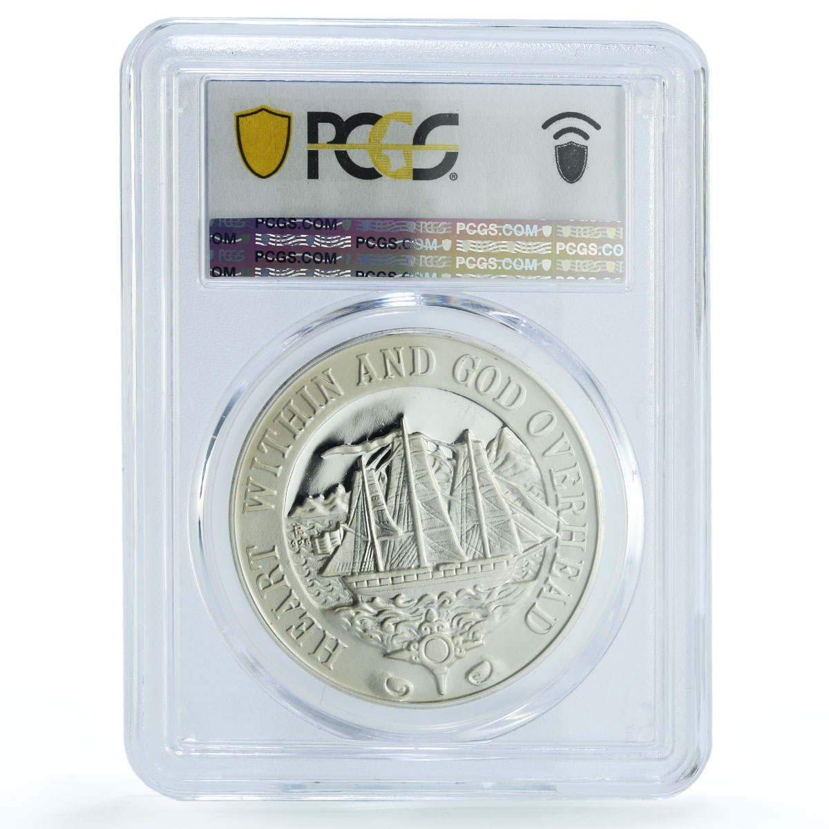 Sealand 10 dollars Princess Joan X#1 Ship Clipper PR 67 PCGS silver coin 1972