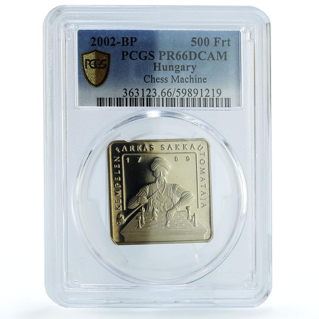Hungary 500 forint Farkas Kempelen Chess Machine KM-764 PR66 PCGS CuNi coin 2002 Hungary 500 forint Farkas Kempelen Chess Machine KM-764 PR66 PCGS CuNi coin 2002