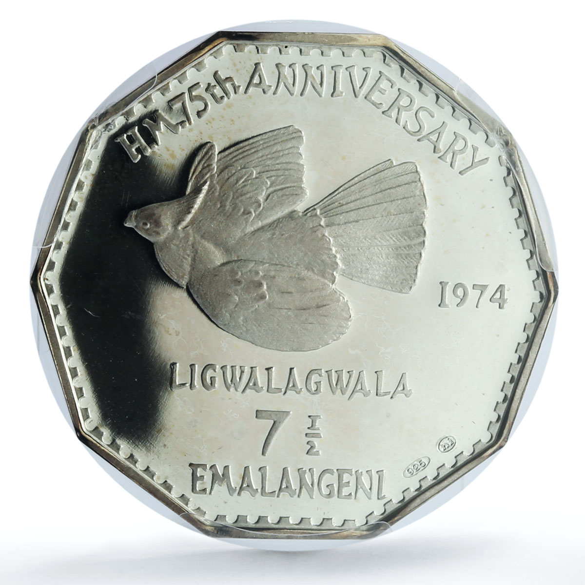 Swaziland 7 1/2 emalangeni Sobhuza II KM-16 Bird PR 67 PCGS silver coin 1974 Swaziland 7 1/2 emalangeni Sobhuza II KM-16 Bird PR 67 PCGS silver coin 1974