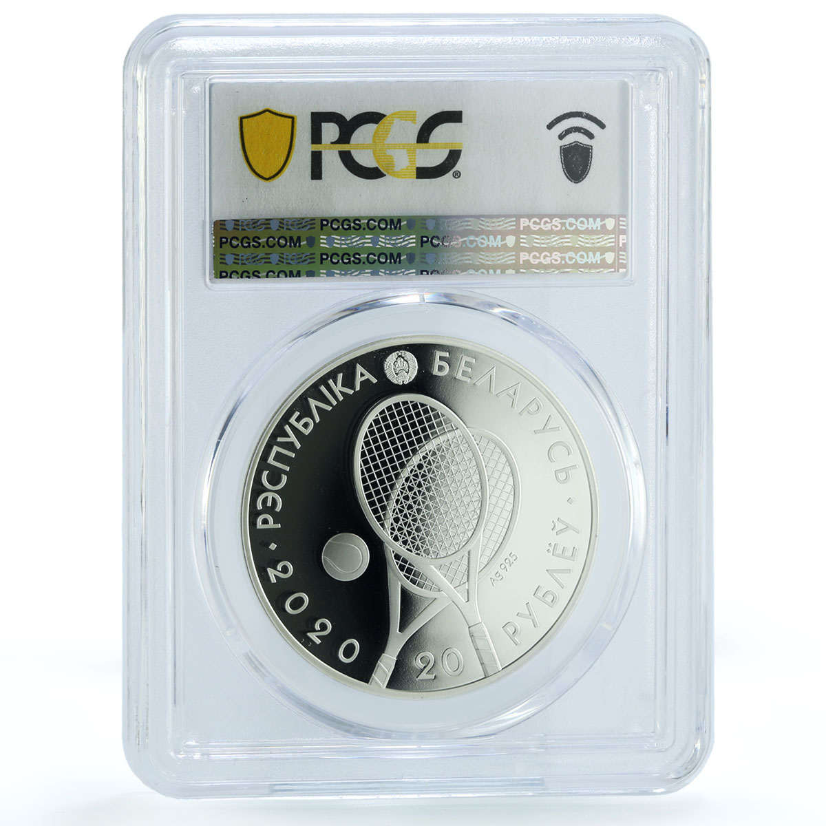 Belarus 20 roubles Tennis Summer Sports PR 69 PCGS silver coin 2020
