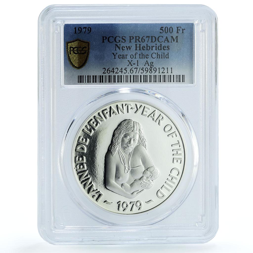New Hebrides 500 francs Year of the Child X#1 Woman PR 67 PCGS silver coin 1979