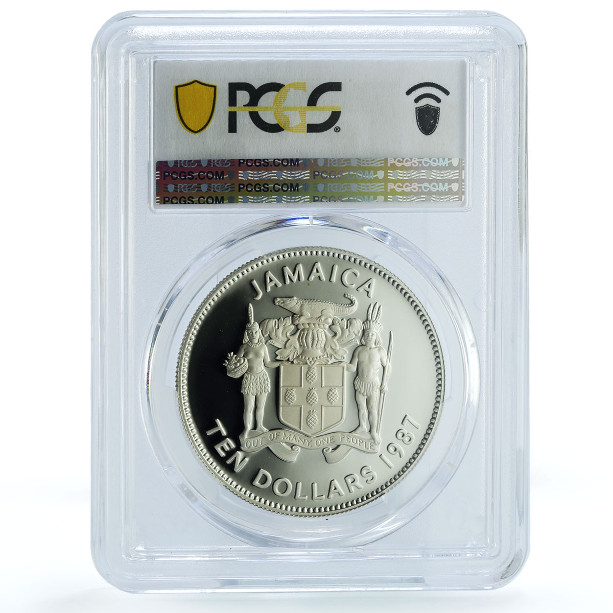 Jamaica 10 dollars Marcus Garvey KM-128 Politics PR 69 PCGS silver coin 1987 Jamaica 10 dollars Marcus Garvey KM-128 Politics PR 69 PCGS silver coin 1987